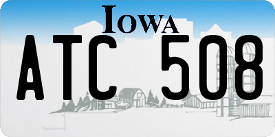 IA license plate ATC508
