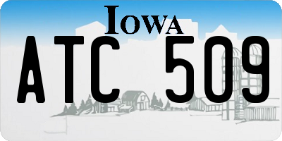 IA license plate ATC509