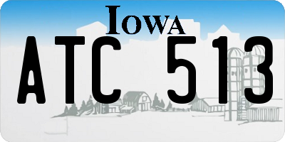 IA license plate ATC513