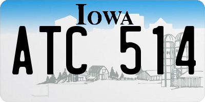 IA license plate ATC514