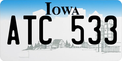 IA license plate ATC533