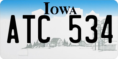 IA license plate ATC534