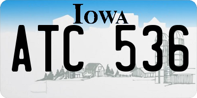 IA license plate ATC536