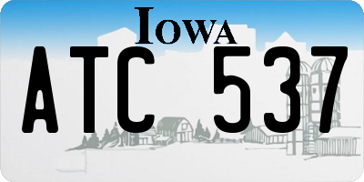 IA license plate ATC537