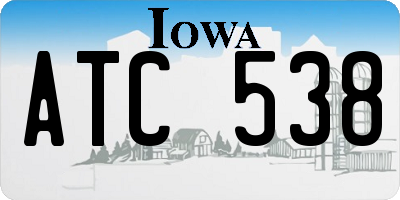 IA license plate ATC538
