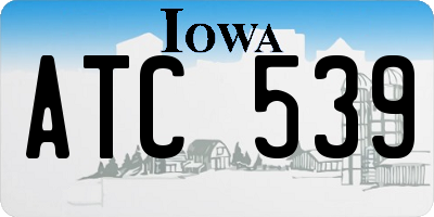IA license plate ATC539