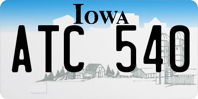 IA license plate ATC540