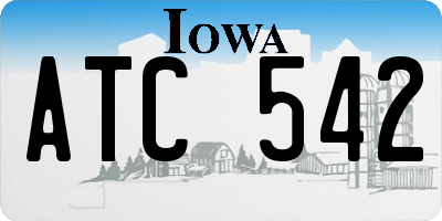IA license plate ATC542