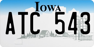 IA license plate ATC543