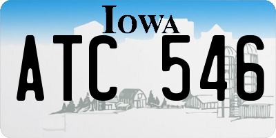 IA license plate ATC546