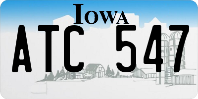 IA license plate ATC547