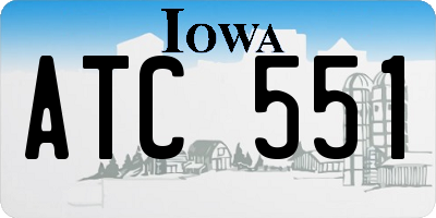 IA license plate ATC551