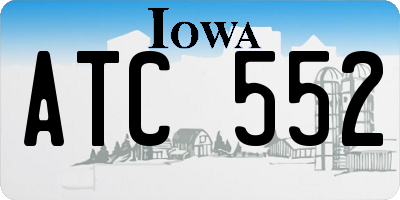 IA license plate ATC552