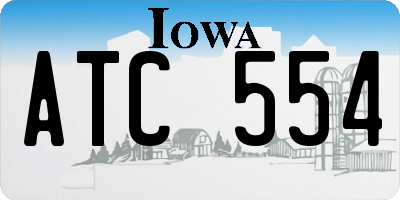 IA license plate ATC554