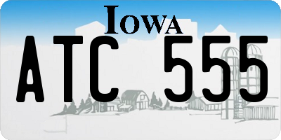 IA license plate ATC555