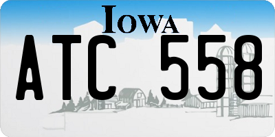 IA license plate ATC558