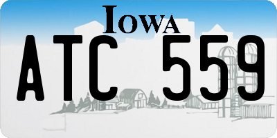 IA license plate ATC559