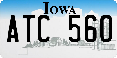 IA license plate ATC560