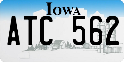 IA license plate ATC562