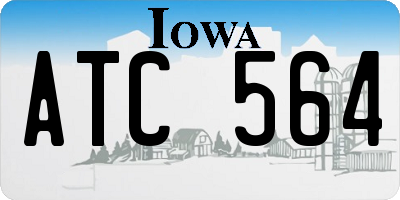 IA license plate ATC564