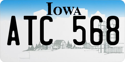 IA license plate ATC568
