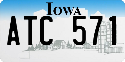 IA license plate ATC571