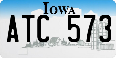 IA license plate ATC573