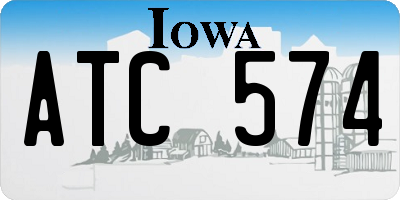 IA license plate ATC574