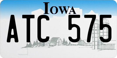 IA license plate ATC575