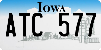 IA license plate ATC577