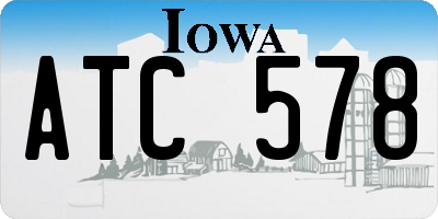 IA license plate ATC578