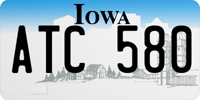 IA license plate ATC580