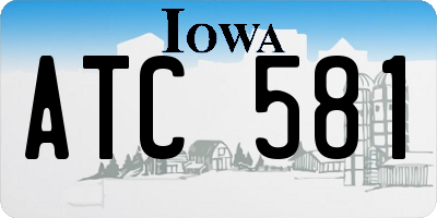IA license plate ATC581