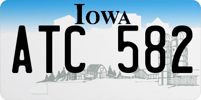 IA license plate ATC582