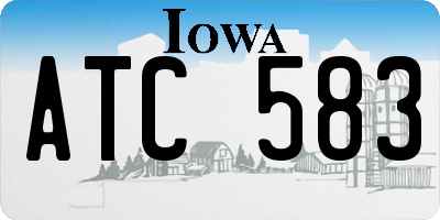 IA license plate ATC583