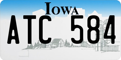 IA license plate ATC584