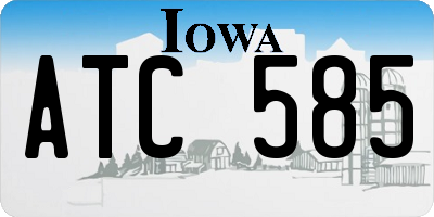 IA license plate ATC585