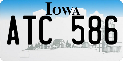 IA license plate ATC586