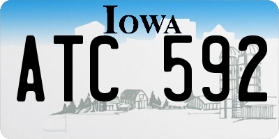IA license plate ATC592