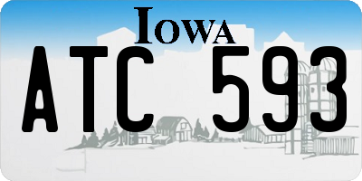 IA license plate ATC593