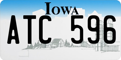 IA license plate ATC596