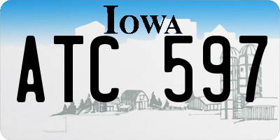 IA license plate ATC597