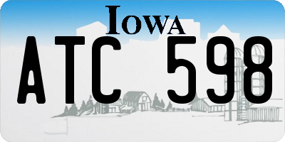 IA license plate ATC598