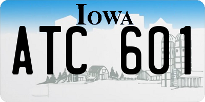 IA license plate ATC601