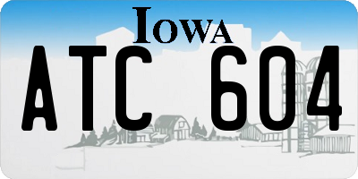 IA license plate ATC604