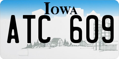 IA license plate ATC609