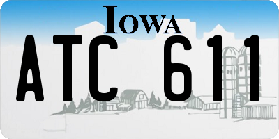 IA license plate ATC611