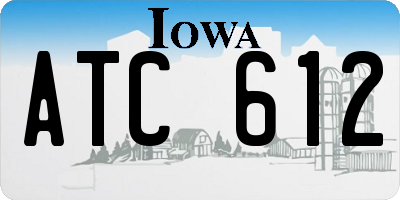 IA license plate ATC612