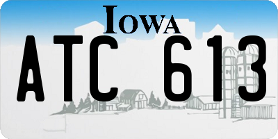 IA license plate ATC613