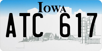 IA license plate ATC617